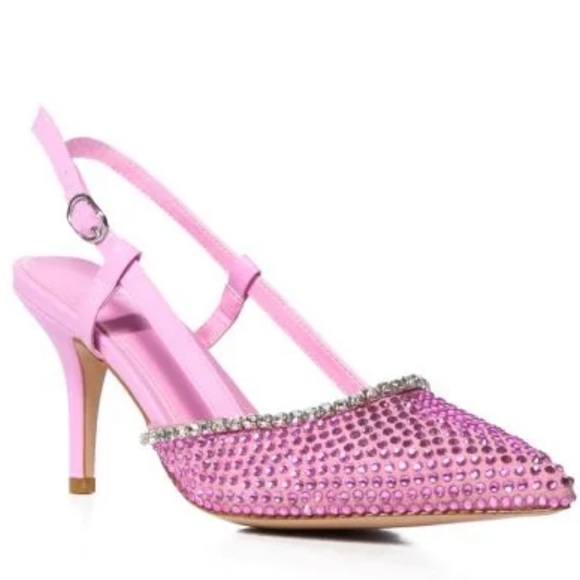 AZALEA WANG ON MY TAB EMBELLISHED SLINGBACK PUMP IN PINK. Spring! Beautiful - Picture 2 of 8